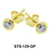 Round CZ 3 mm. Stud Earrings STS-129
